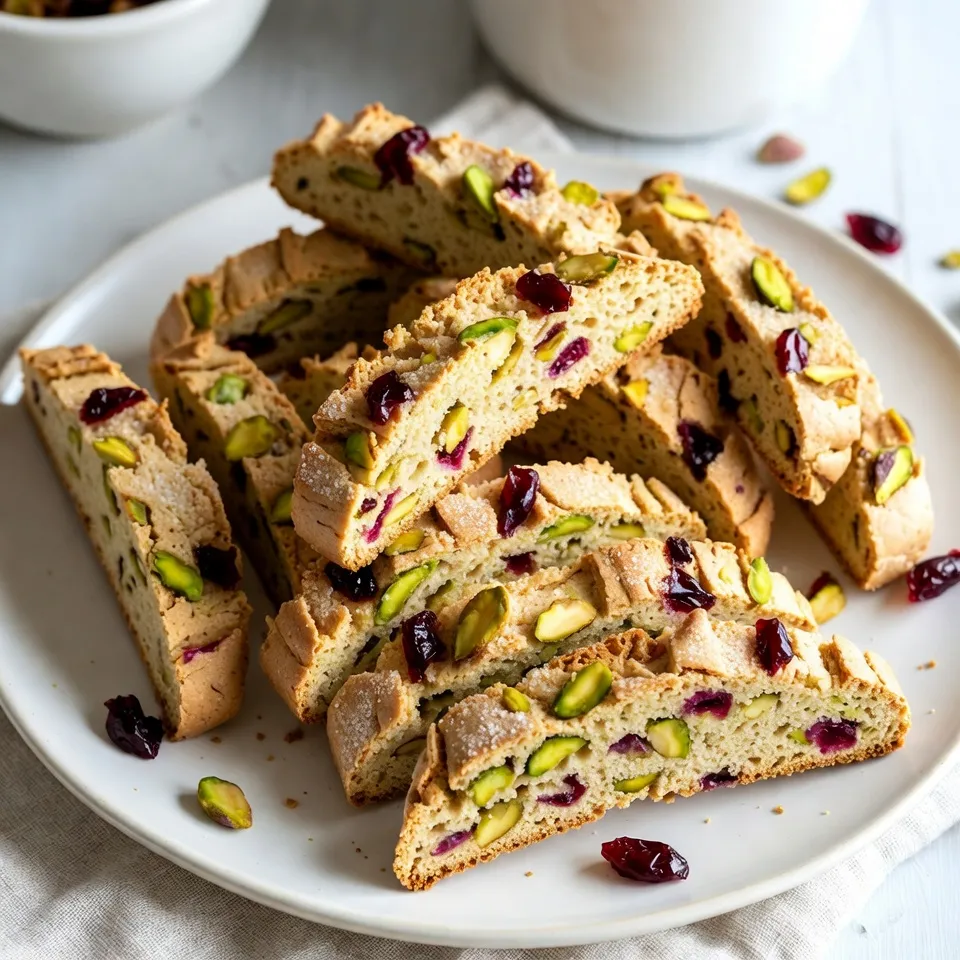 Cranberry Pistachio Biscotti Einfaches Rezept ausprobieren