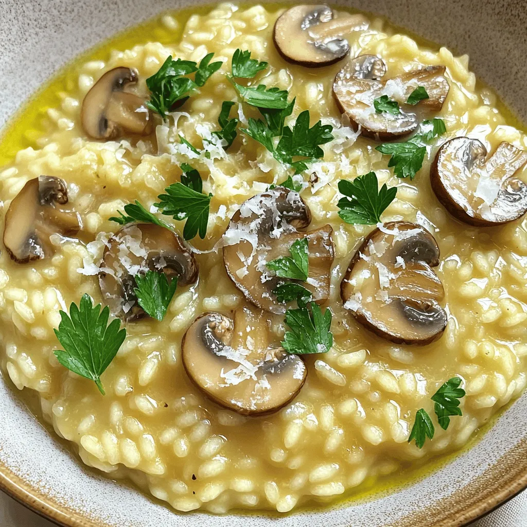 - 1 ½ Tassen Arborio Reis - 4 Tassen Gemüsebrühe - 1 Tasse Pilze (Cremini oder Champignons), in Scheiben geschnitten - 1 mittelgroße Zwiebel, gewürfelt - 4 Knoblauchzehen, fein gehackt Die Basis für unser Risotto ist der Arborio Reis. Dieser Reis hat viel Stärke. Diese Stärke macht das Risotto cremig. Gemüsebrühe gibt dem Gericht Geschmack. Sie ist die Flüssigkeit, die wir brauchen. Die Pilze sorgen für einen erdigen, herzhaften Geschmack. Zwiebeln und Knoblauch bringen Aroma und Tiefe. - ½ Tasse Schlagsahne - 1 Tasse geriebener Parmesan - 1 Teelöffel getrockneter Thymian - 1 Teelöffel Salz - ½ Teelöffel schwarzer Pfeffer Schlagsahne und Parmesan sind die Geheimzutaten für die Cremigkeit. Sie geben dem Risotto eine luxuriöse Textur. Thymian, Salz und Pfeffer sind die Gewürze, die alles abrunden. Achten Sie darauf, die Gewürze nach dem Kochen zu probieren. So können Sie den Geschmack anpassen. - Frische Petersilie, gehackt - Optional: zusätzliches Olivenöl und Parmesan Die Garnitur macht das Gericht lebendig. Frische Petersilie bringt Farbe und Frische. Ein Spritzer Olivenöl oder etwas Parmesan macht das Risotto noch besser. Diese kleinen Extras zeigen, dass Sie an die Details gedacht haben.Beginnen Sie mit der Vorbereitung der Zutaten. Schneiden Sie zuerst die Zwiebel in kleine Würfel. Hacken Sie dann den Knoblauch fein. Diese beiden Zutaten bringen viel Geschmack in Ihr Risotto. Nehmen Sie sich nun die Pilze. Schneiden Sie sie in dünne Scheiben. Sie können Cremini oder Champignons verwenden. Beide geben einen tollen Geschmack. Stellen Sie den Instant Pot auf die Sauté-Stufe ein. Wenn er heiß ist, fügen Sie das Olivenöl hinzu. Geben Sie die gewürfelte Zwiebel in den Topf und sautieren Sie sie für 2-3 Minuten. Sie sollte glasig werden. Dann fügen Sie den gehackten Knoblauch und die geschnittenen Pilze hinzu. Kochen Sie alles für weitere 3-4 Minuten. Die Pilze sollten leicht gebräunt sein. Jetzt ist es Zeit für den Arborio Reis. Geben Sie ihn in den Topf und rösten Sie ihn 1-2 Minuten an. Der Reis sollte gut mit den anderen Zutaten vermischt werden. Fügen Sie nun die Gemüsebrühe, den getrockneten Thymian, das Salz und den schwarzen Pfeffer hinzu. Rühren Sie alles gut um, um die Aromen zu verbinden. Schließen Sie dann den Deckel des Instant Pot und stellen Sie sicher, dass das Ventil auf „Dicht“ steht. Wählen Sie den manuellen Modus und garen Sie das Risotto bei hohem Druck für 6 Minuten. Nach der Garzeit führen Sie vorsichtig eine Schnellfreigabe des Drucks durch. Öffnen Sie den Deckel und fügen Sie die Schlagsahne und den geriebenen Parmesan hinzu. Rühren Sie gut um, bis alles cremig ist. Passen Sie die Gewürze nach Ihrem Geschmack an. Lassen Sie das Risotto 2-3 Minuten ruhen. Lockern Sie es mit einer Gabel auf.Um die perfekte Textur für Ihr Risotto zu erreichen, ist die Kochzeit im Instant Pot entscheidend. Garen Sie bei hohem Druck für genau sechs Minuten. Dies gibt dem Arborio Reis die richtige Konsistenz. Die Verwendung von frischen Zutaten ist ebenfalls wichtig. Frische Pilze und Zwiebeln bringen mehr Geschmack. Sie machen das Risotto lebendiger und gesünder. Ein häufiger Fehler ist das Anbrennen des Reises. Achten Sie darauf, dass Sie den Reis gut umrühren, bevor Sie den Deckel schließen. Ein falsches Verhältnis von Brühe zu Reis kann auch die Textur ruinieren. Halten Sie sich an das Rezept und verwenden Sie vier Tassen Brühe für eineinhalb Tassen Reis. So wird das Risotto cremig und nicht trocken. Um den Geschmack zu verbessern, können Sie die Gewürze anpassen. Fügen Sie mehr Thymian oder sogar etwas Muskatnuss hinzu, um Tiefe zu schaffen. Die Auswahl der Pilzsorten spielt auch eine große Rolle. Verwenden Sie Cremini für einen erdigen Geschmack oder Champignons für eine mildere Note. Experimentieren Sie mit verschiedenen Pilzen, um Ihre eigene Note zu finden.{{image_4}} Wenn Sie Lust auf etwas anderes haben, fügen Sie einige Gemüse hinzu. Erbsen und Spinat passen gut dazu. Sie bringen Farbe und frischen Geschmack. Für Fleischliebhaber: Hühnchen oder knuspriger Speck sind großartige Optionen. Diese Zutaten machen Ihr Risotto noch herzlicher und reichhaltiger. Möchten Sie eine vegane Version? Verwenden Sie pflanzliche Sahne und veganen Käse. Diese ersetzen die klassischen Zutaten gut. Das Gericht bleibt cremig und lecker, ohne tierische Produkte. So genießen auch Veganer das Risotto. Haben Sie eine Glutenunverträglichkeit? Benutzen Sie glutenfreie Brühe. So bleibt Ihr Risotto glutenfrei und schmackhaft. Achten Sie darauf, dass alle anderen Zutaten ebenfalls glutenfrei sind. So können Sie sicher genießen, ohne sich Sorgen zu machen.Lagern Sie Ihr Risotto kühl in einem luftdichten Behälter. So bleibt der Geschmack frisch. Achten Sie darauf, dass der Behälter gut verschlossen ist. Dies schützt das Risotto vor anderen Gerüchen im Kühlschrank. Verwenden Sie am besten ein Glas oder einen stabilen Kunststoffbehälter. Ihr Risotto hält sich im Kühlschrank für 3-4 Tage. Stellen Sie sicher, dass es gut abgedeckt ist. Wenn Sie den Rest einfrieren möchten, teilen Sie ihn in Portionen auf. So können Sie leicht die Menge entnehmen, die Sie benötigen. Das Einfrieren hilft, die Frische zu bewahren. Im Gefrierschrank bleibt das Risotto gut bis zu 3 Monate haltbar. Denken Sie daran, es vor dem Servieren gut aufzutauen. Erwärmen Sie es langsam in der Mikrowelle oder auf dem Herd. So bleibt die cremige Konsistenz erhalten. Um ein cremiges Risotto zu zaubern, sind die richtigen Zutaten wichtig. Arborio Reis ist der beste Reis für Risotto. Er hat viel Stärke, die beim Kochen freigesetzt wird. Diese Stärke macht das Risotto schön cremig. Die Kochmethode spielt auch eine große Rolle. Im Instant Pot kann der Reis gleichmäßig garen. Das gibt dir eine perfekte Textur ohne ständiges Rühren. Eine gute Brühe fügt auch viel Geschmack hinzu. Gemüsebrühe passt gut zu Pilzen. Die Schlagsahne und der Parmesan machen das Risotto besonders cremig. Ja, aber sei vorsichtig. Einige Reisarten brauchen andere Kochzeiten. Langkornreis wird nicht so cremig wie Arborio. Er gibt nicht so viel Stärke ab. Basmati oder Jasminreis sind nicht ideal für Risotto. Du kannst sie zwar verwenden, aber das Ergebnis wird anders sein. Die Textur kann trocken oder klebrig sein. Arborio ist die beste Wahl für ein klassisches Risotto. Ja, du kannst Risotto im Voraus zubereiten. Koche es und lasse es dann abkühlen. Bewahre es in einem luftdichten Behälter im Kühlschrank auf. Es bleibt 3 bis 4 Tage frisch. Zum Aufwärmen, füge etwas Brühe oder Wasser hinzu. Das hilft, die Cremigkeit wiederherzustellen. Erhitze es langsam in einer Pfanne oder der Mikrowelle. So bleibt das Risotto schmackhaft und lecker. Diese Anleitung zeigt Ihnen, wie Sie ein köstliches Risotto im Instant Pot zubereiten. Sie lernen die Hauptzutaten kennen, wie Arborio Reis und Gemüsebrühe, und erfahren, wie man die perfekten Texturen erzielt. Außerdem teile ich Tipps, um häufige Fehler zu vermeiden und den Geschmack zu optimieren. Berücksichtigen Sie Variationen, um Ihr Risotto zu personalisieren. Denken Sie daran, wie wichtig die Aufbewahrung ist, um die Frische zu bewahren. Genießen Sie das Kochen und Erleben Sie die Vielfalt des Risottos!