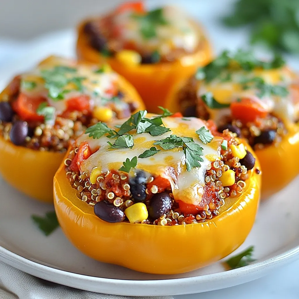 Quinoa gefüllte Paprika Lecker und Nahrhaft Rezept