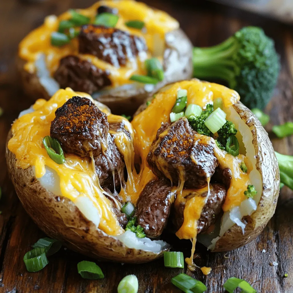 Beladene Kartoffeln mit Steakstücken einfache Rezeptidee