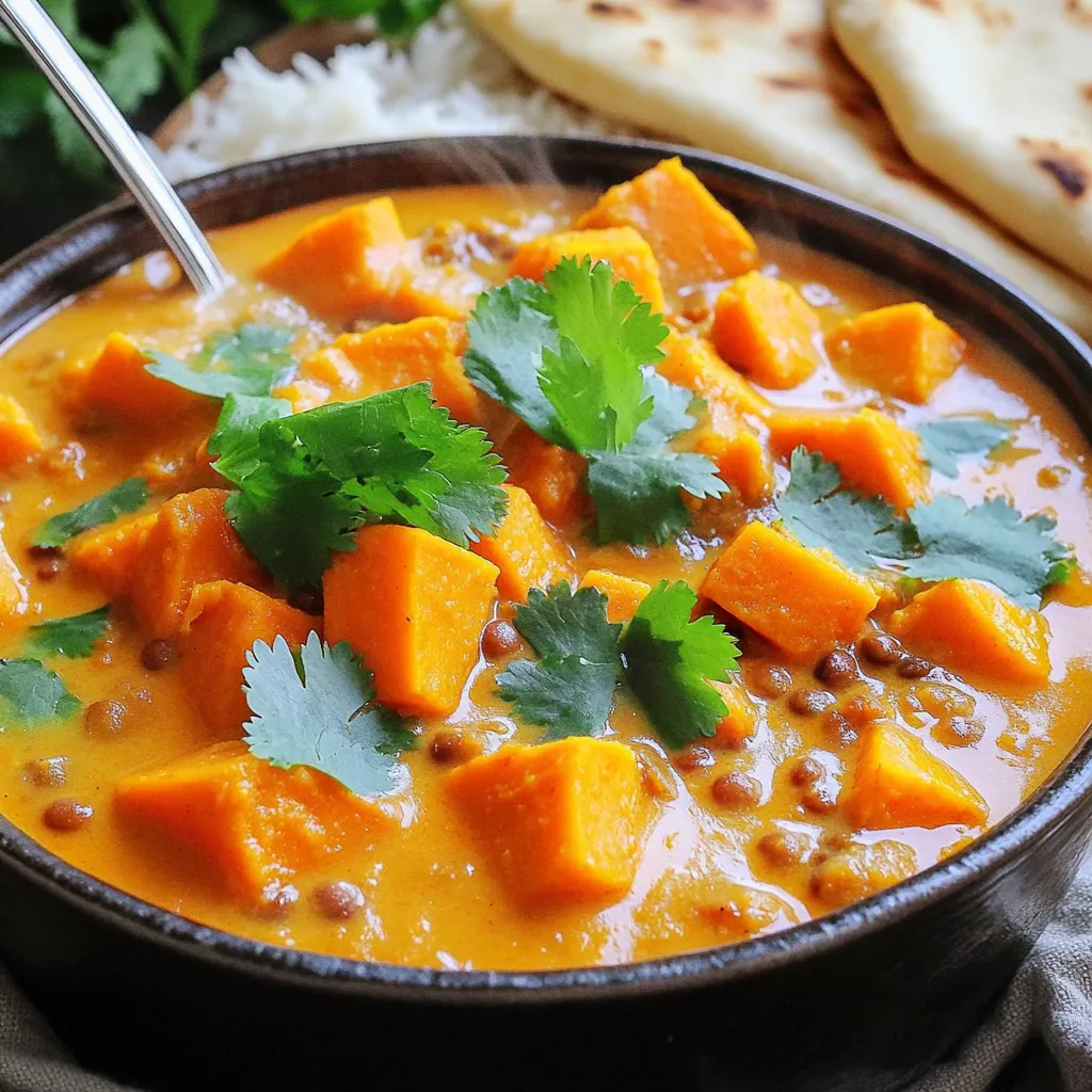 Slow Cooker Sweet Potato Lentil Curry Kraftvoller Genuss