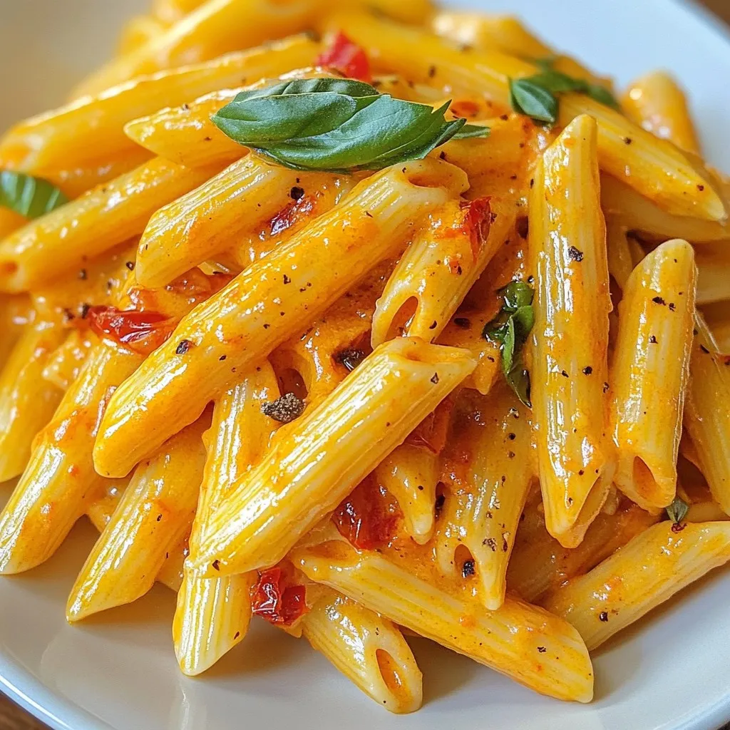 Creamy Roasted Red Pepper Pasta Einfaches Rezept