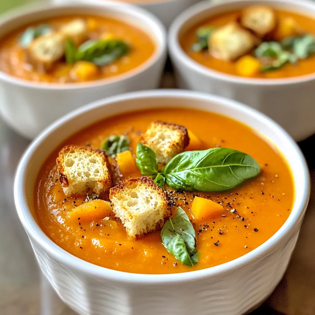Mediterrane Tomaten-Möhren-Suppe Nahrhaft und Einfach