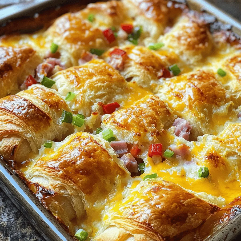 Easy Croissant Bake Breakfast Casserole köstlich zubereiten