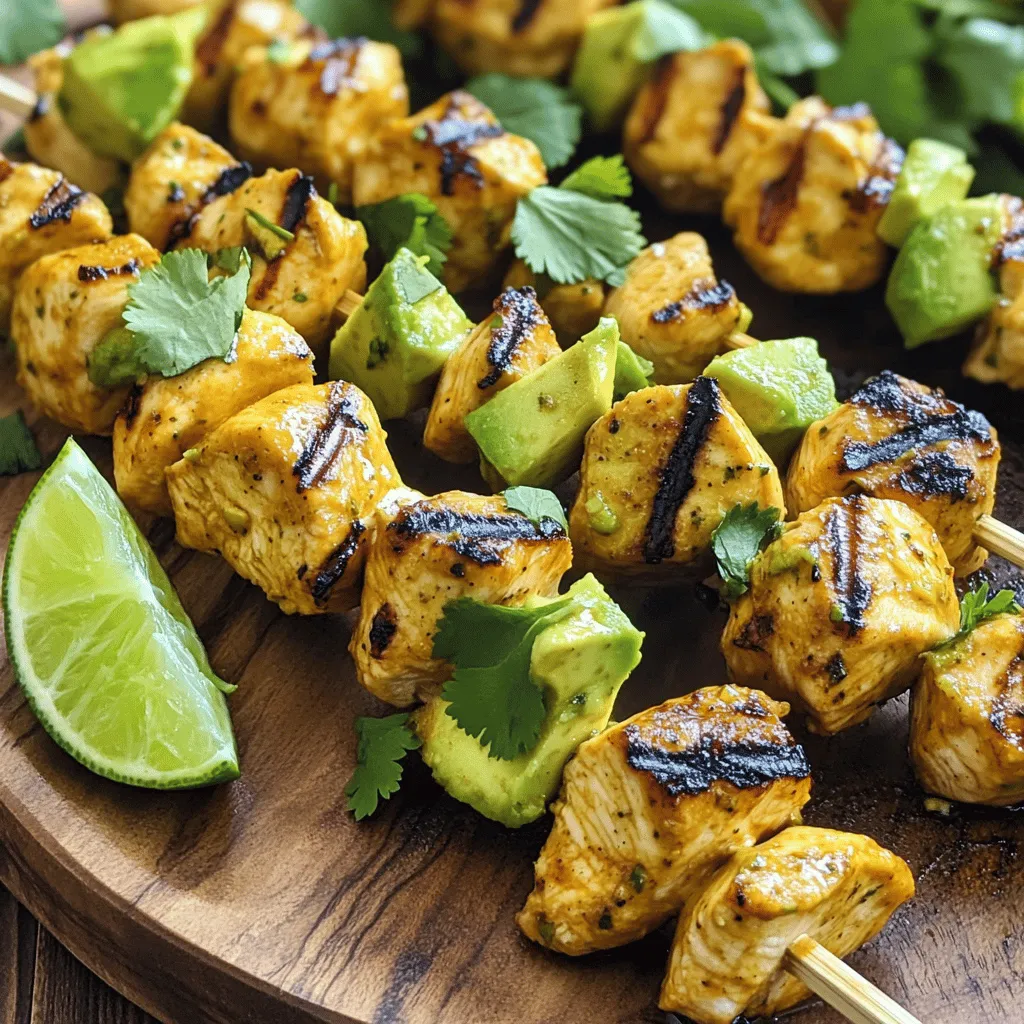 Zesty Avocado Chicken Skewers Gesunder Grillgenuss