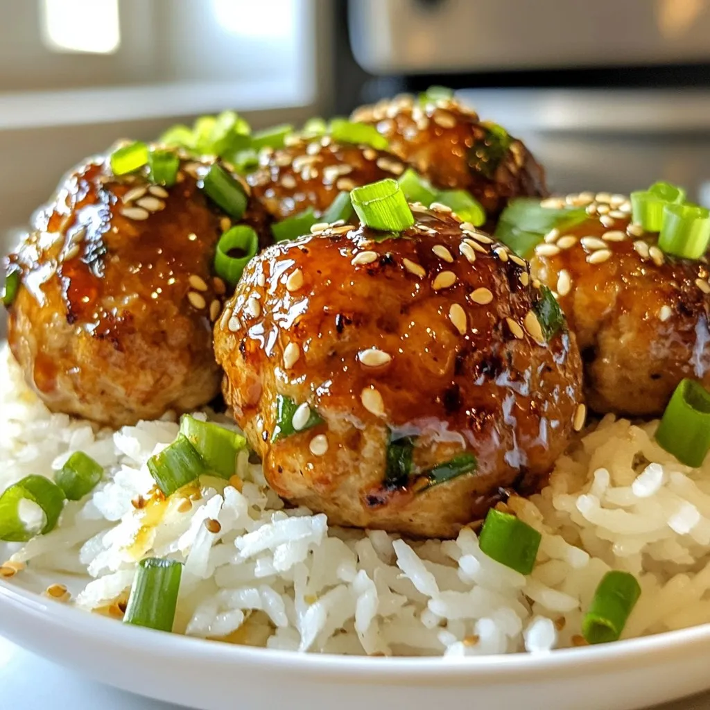 Teriyaki Truthahn Fleischbällchen Einfaches Rezept