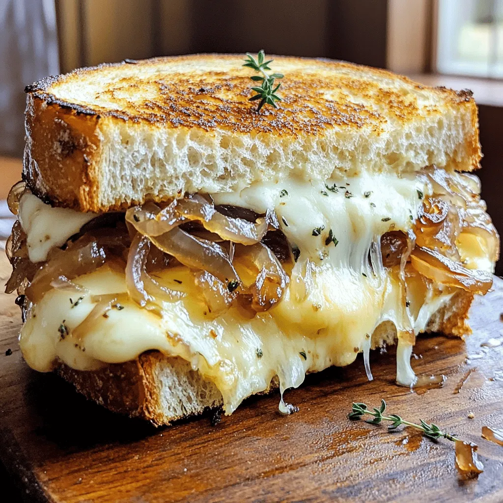 Gooey French Onion Grilled Cheese Einfaches Rezept