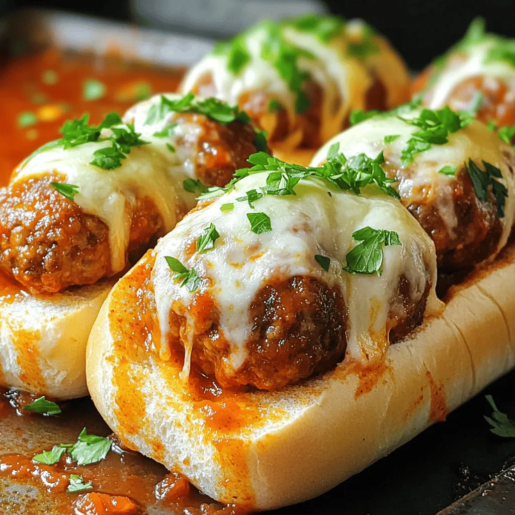 Homemade Savory Meatball Subs für ein köstliches Essen