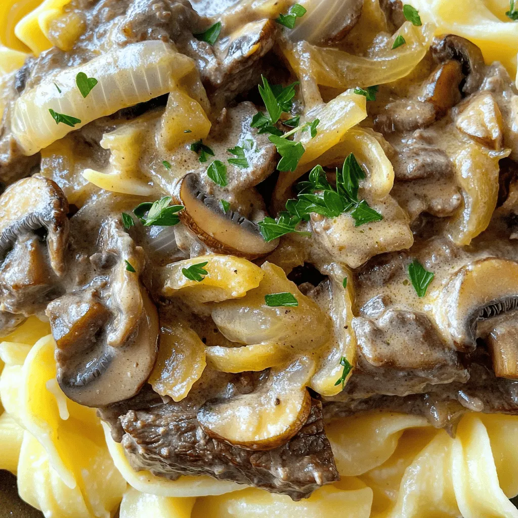 Classic Beef Stroganoff Velvety und Einfache Rezepturiert