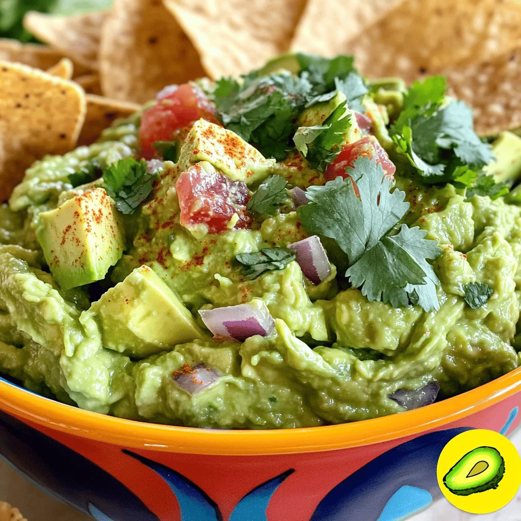 Homemade Guacamole Einfache und schmackhafte Rezeptidee