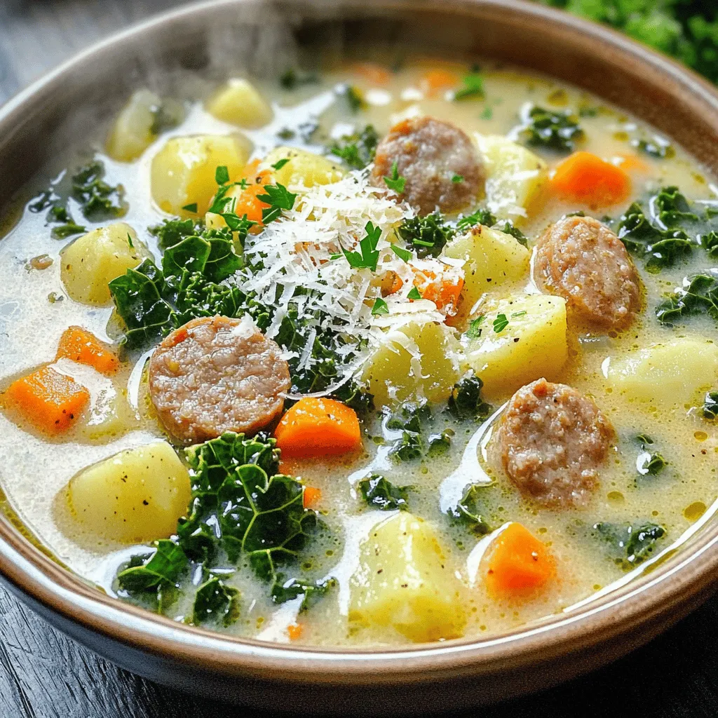 Cremige Wurst-Grünkohl-Suppe Ein Topf Genuss
