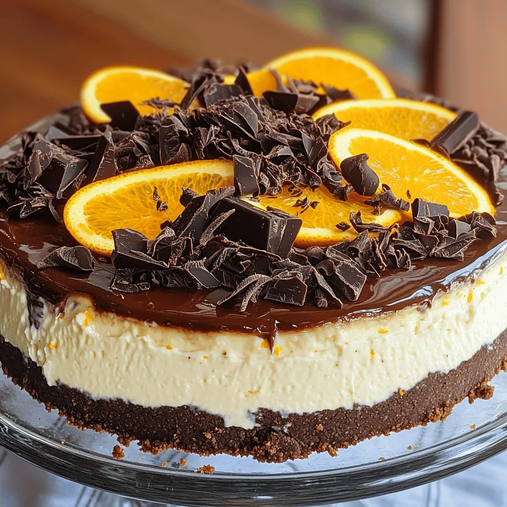 Schmackhafter Chocolate Orange Cheesecake Genuss