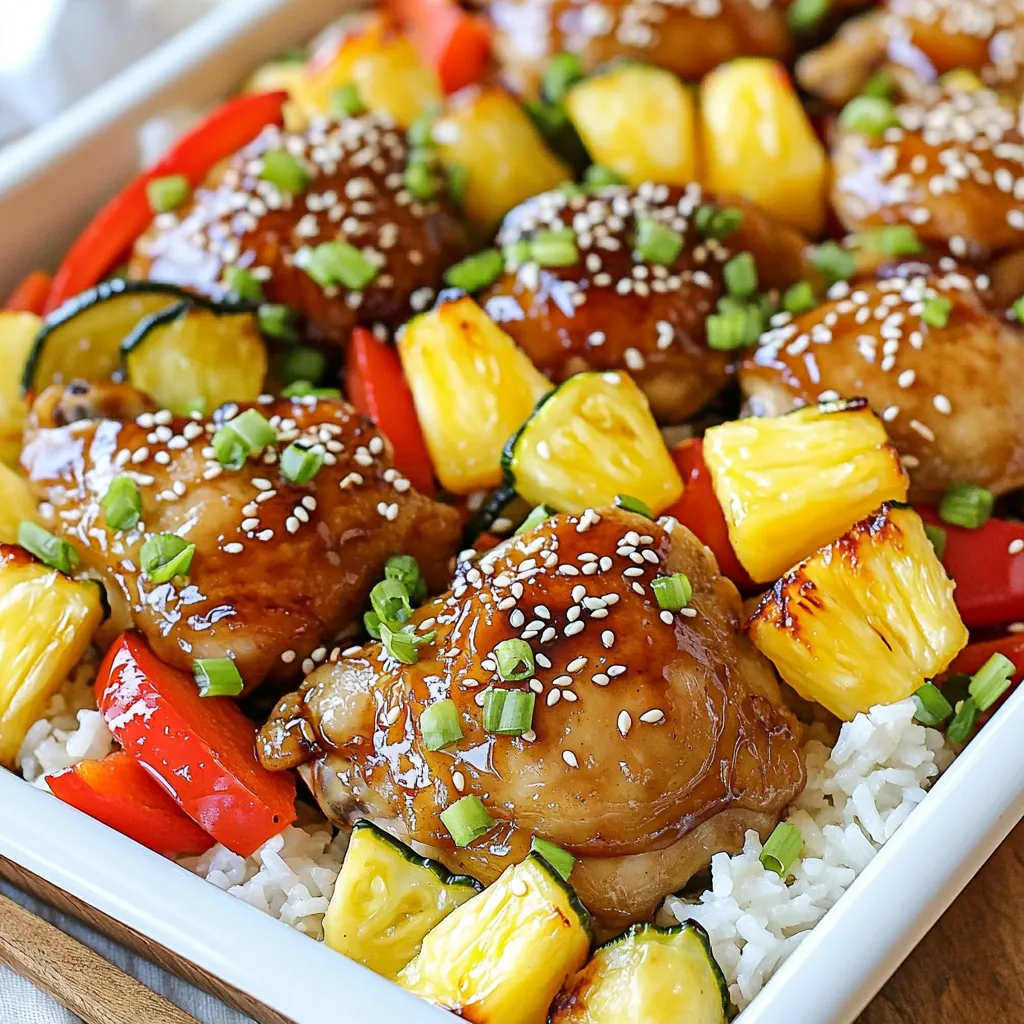 Sheet Pan Teriyaki Chicken Pineapple Bowls Rezept