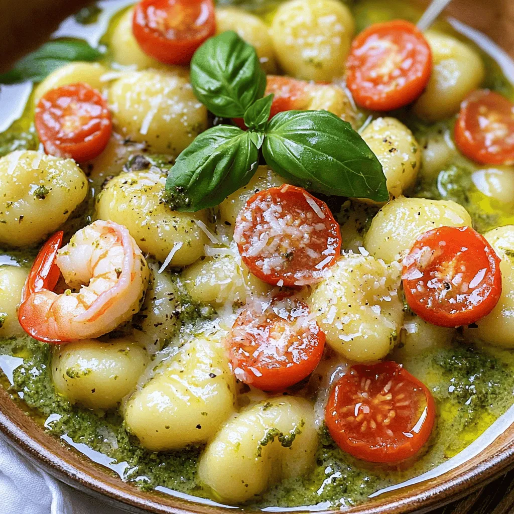 Cremige Pesto Garnelen Gnocchi Schnelles Rezept