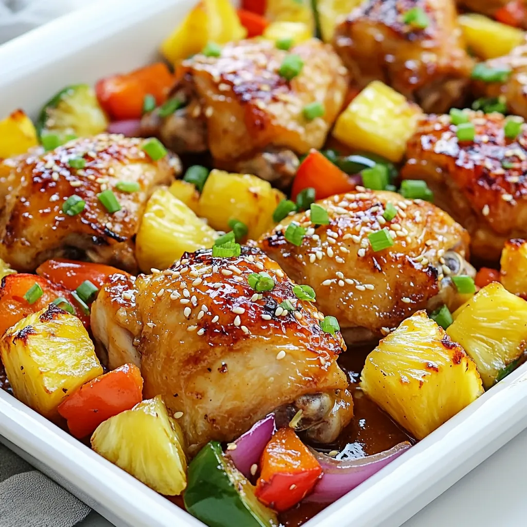Sheet Pan Hawaiian Chicken Einfach und Lecker Zubereiten