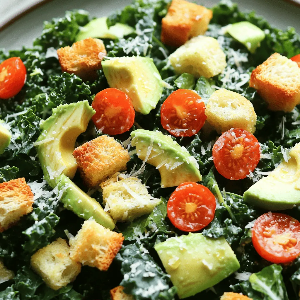 Avocado Kale Caesar Salad Gesunder Genuss für Alle