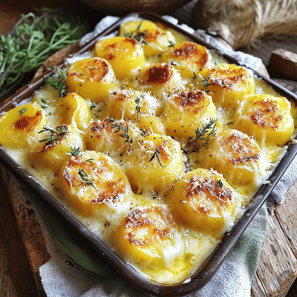 - 1 kg festkochende Kartoffeln, geschält und in dünne Scheiben geschnitten - 300 ml Sahne - 200 ml Milch - 150 g geriebener Gruyère-Käse - 100 g geriebener Parmesan-Käse