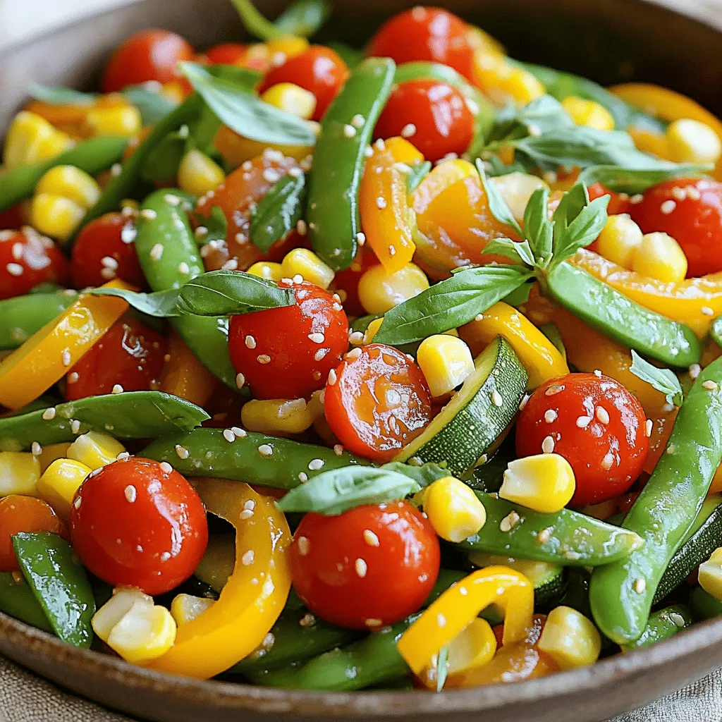 Sommer Veggie Skillet Stir-Fry Kreativ und Gesund