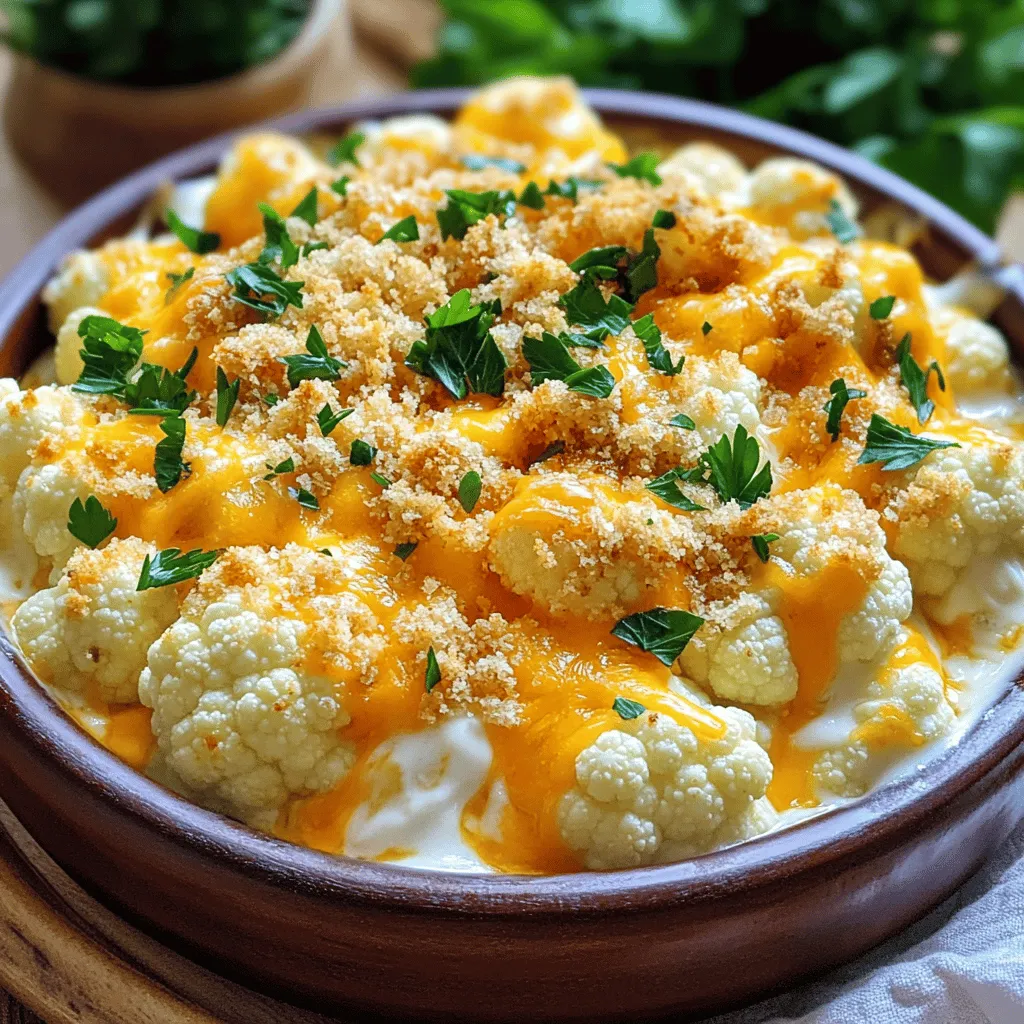 Cheesy Cauliflower Bake Köstlich und Einfach Zubereitet