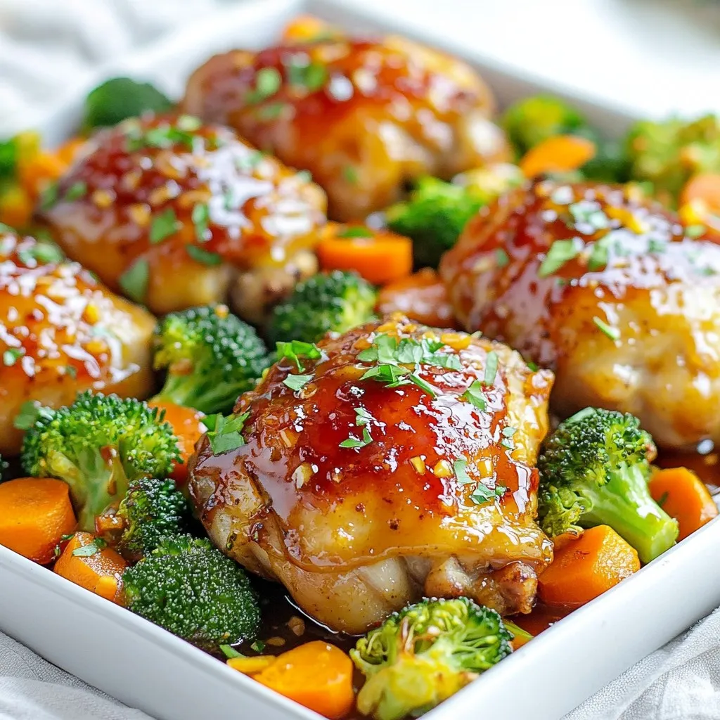 Blechplatte Honig Knoblauch Hähnchen Einfaches Rezept