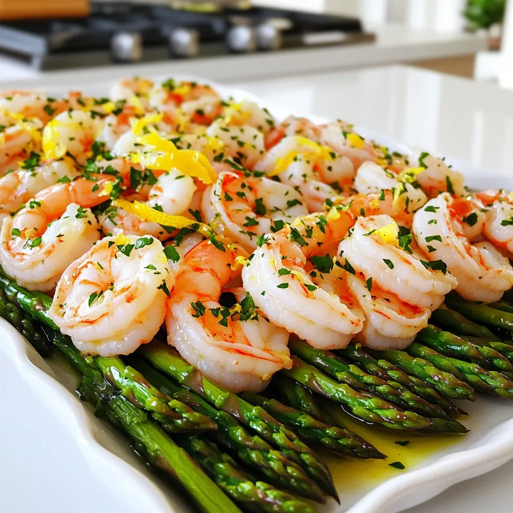 Lemon Herb Shrimp mit Asparagus Sheet Pan Rezept