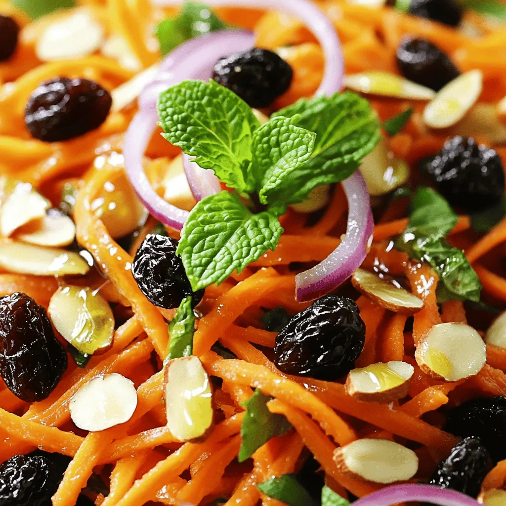 Moroccan Raw Carrot Salad with Raisins Einfach und Lecker