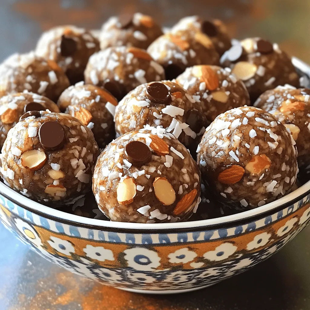 Almond Joy Energy Balls Einfache und gesunde Snackidee