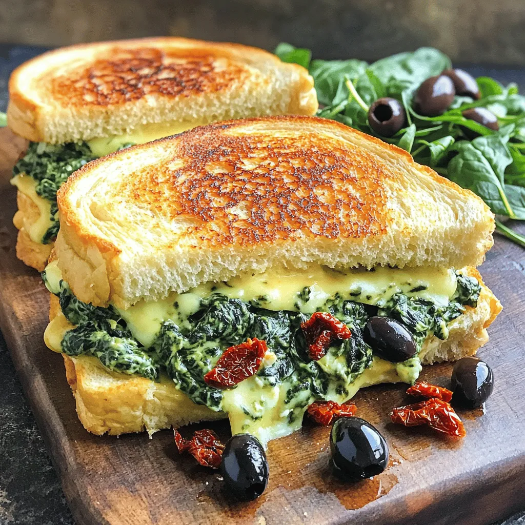 Mediterranean Spinach Grilled Cheese Genuss Pur