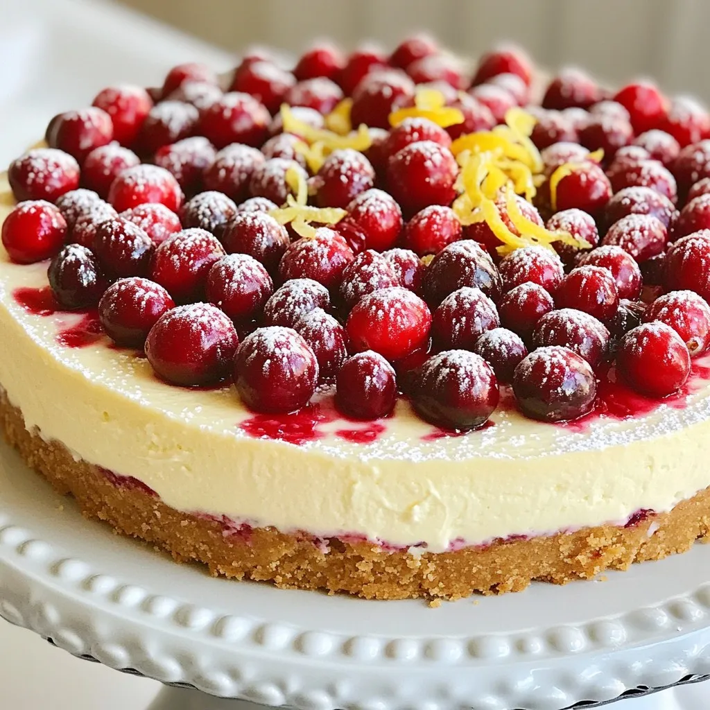 Cremiger Cranberry-Käsekuchen Einfaches Rezept