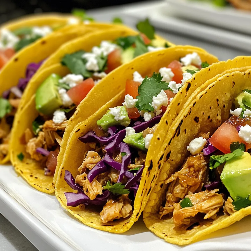 Hühnchen Street Tacos Schnelles und köstliches Gericht