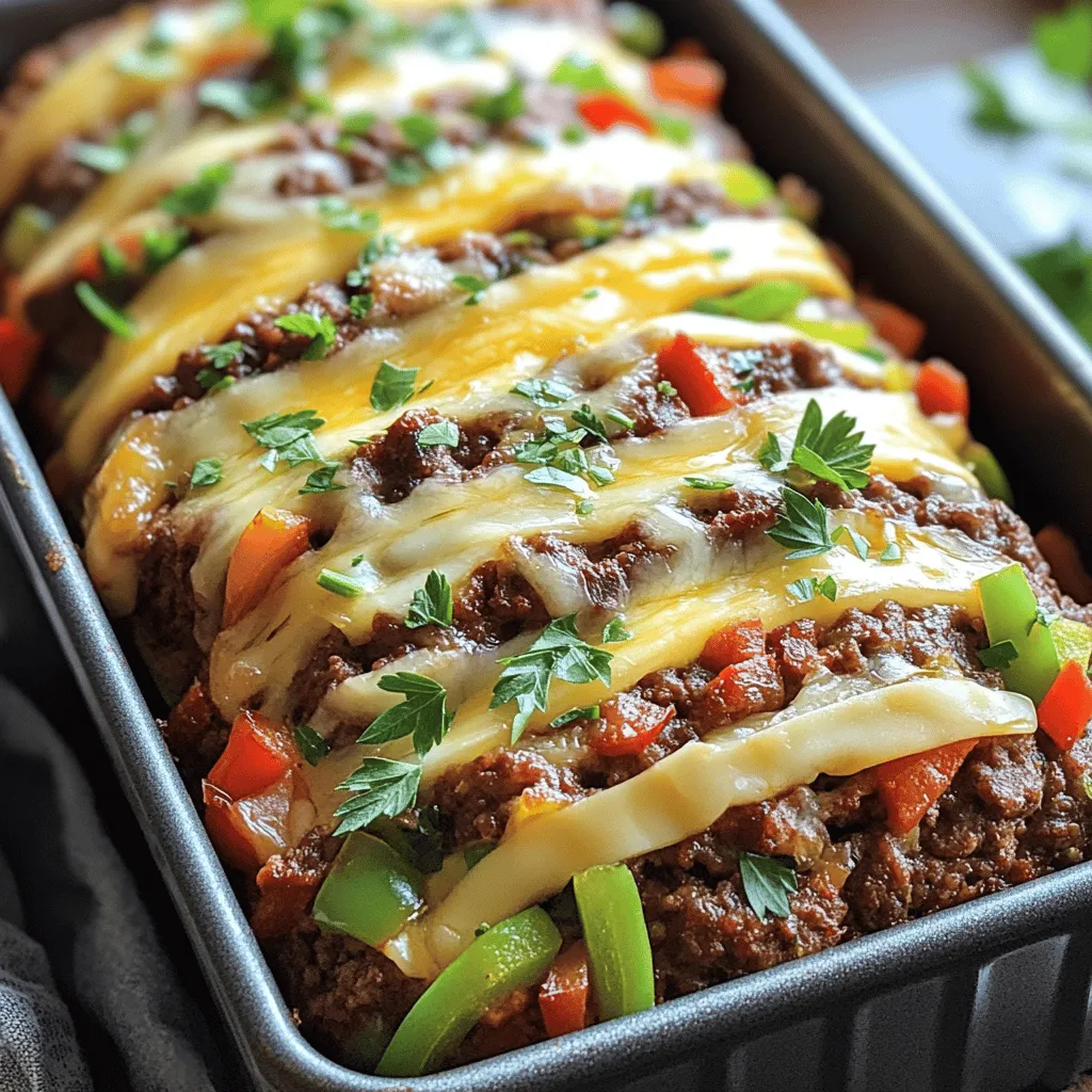 Philly Cheesesteak Meatloaf Köstlich und Einfach Kochen