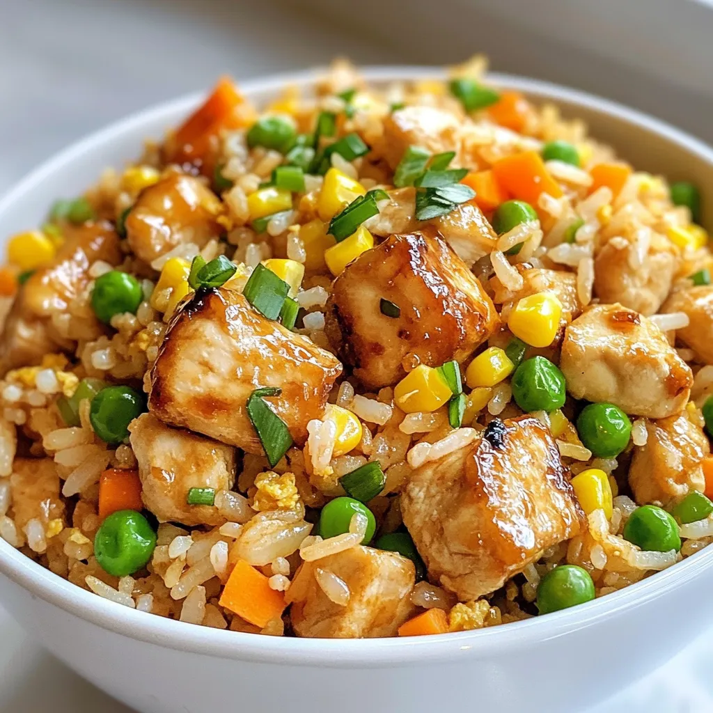 Honey Garlic Chicken Fried Rice Einfaches Rezept