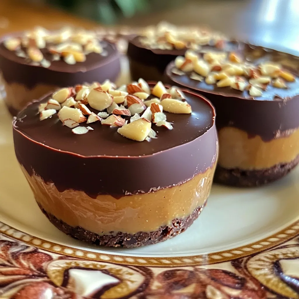 No-Bake Chocolate Almond Butter Cups Rezept Einfach