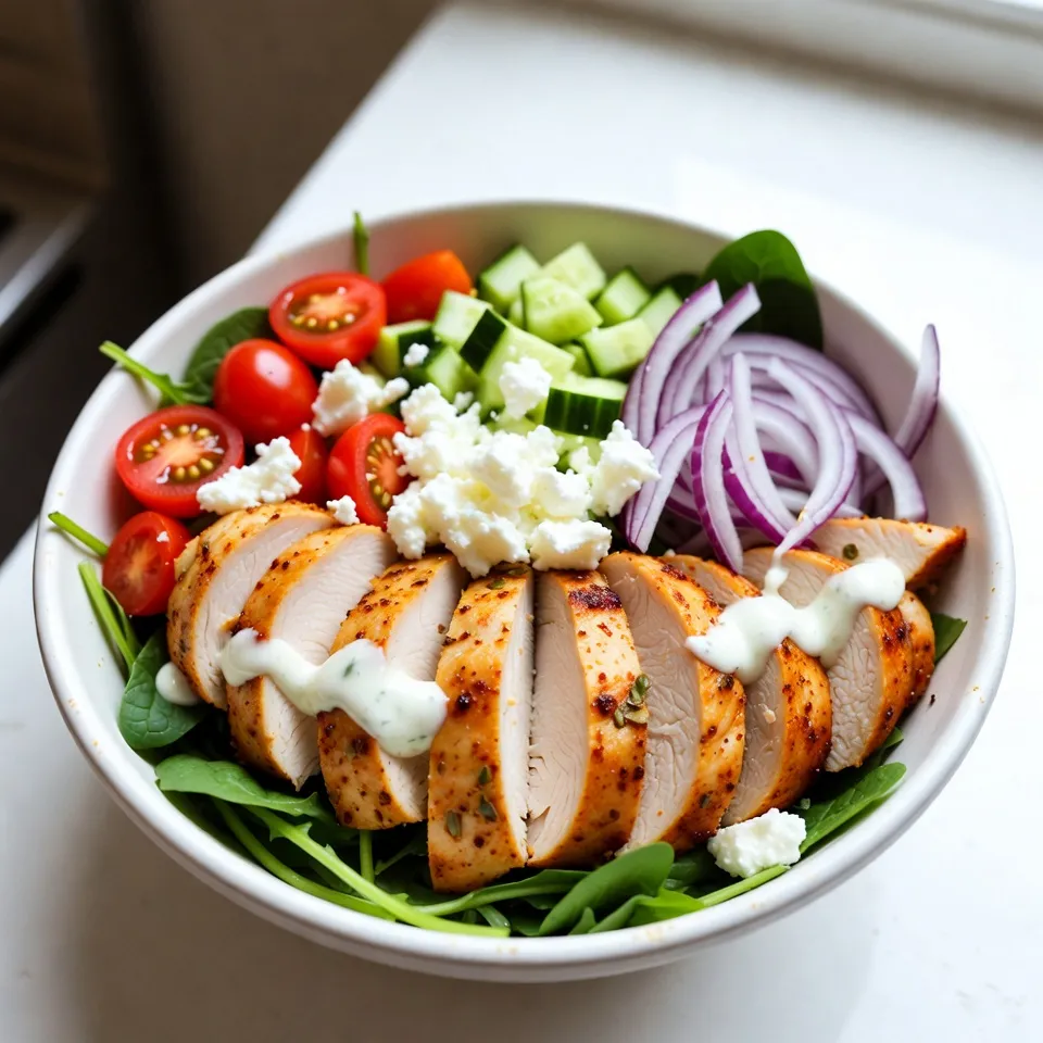 Griechische Hähnchen-Gyro-Bowls frisch und köstlich
