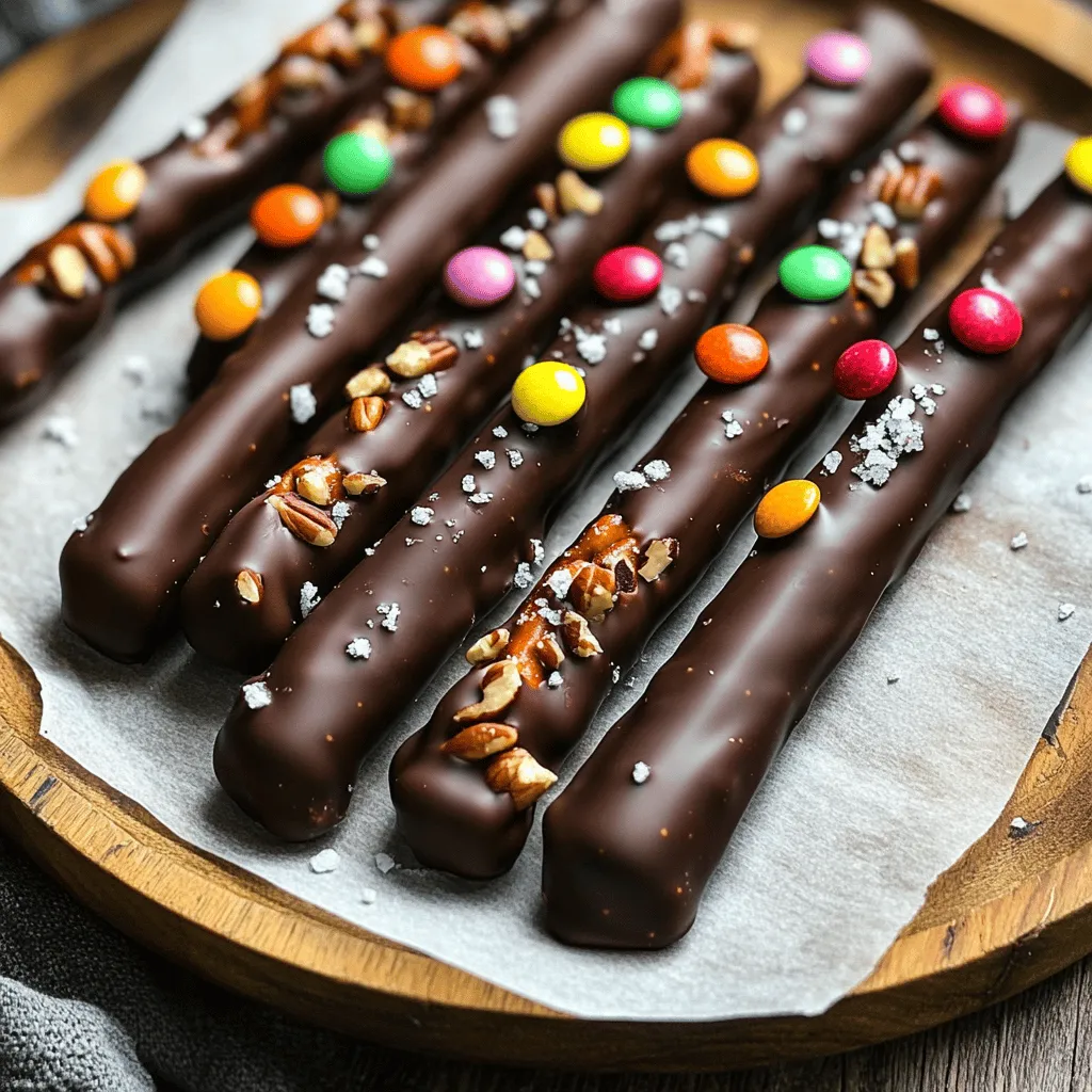 Schokoladenüberzogene Brezelruten Einfaches Rezept