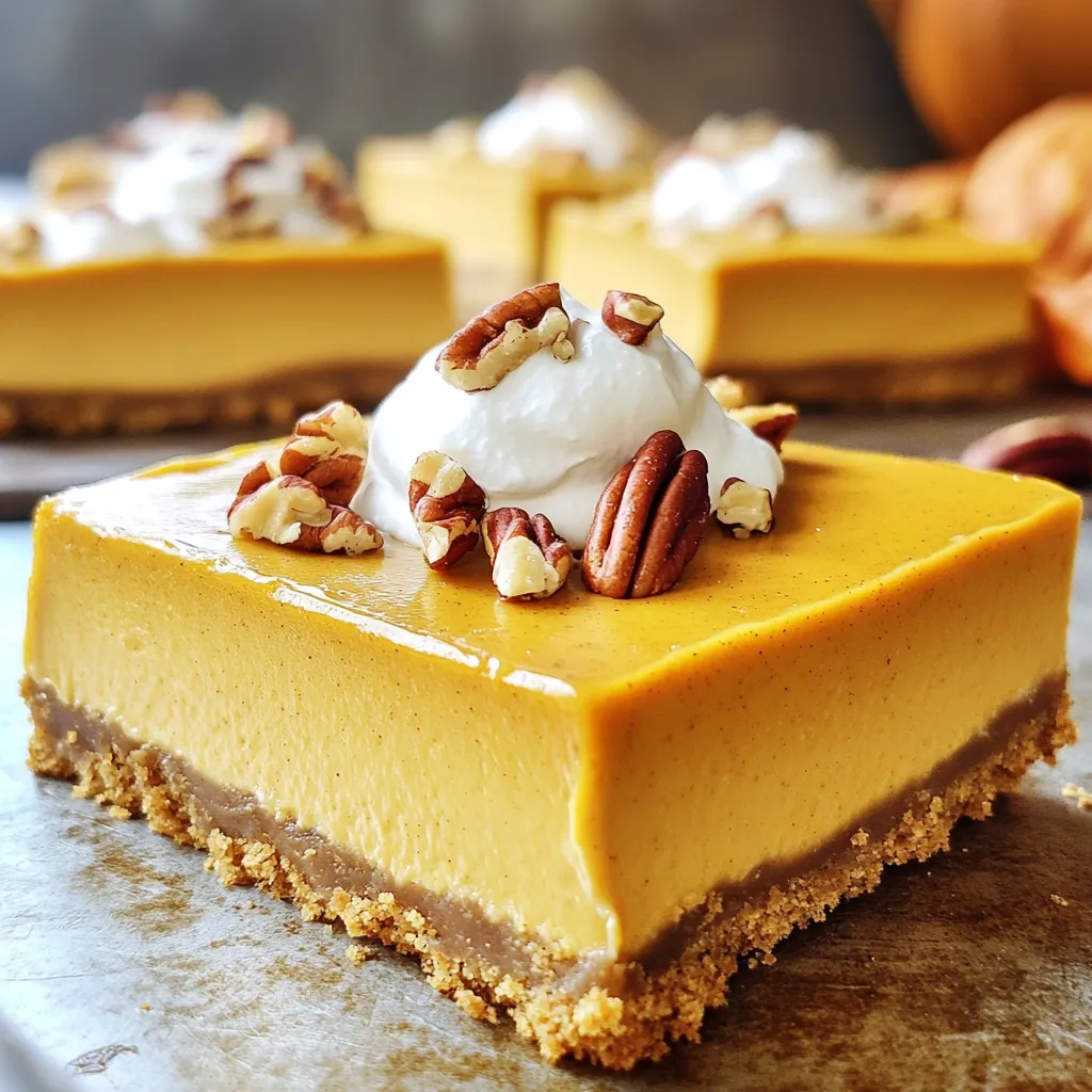 Pumpkin Cheesecake Bars Einfaches und köstliches Rezept