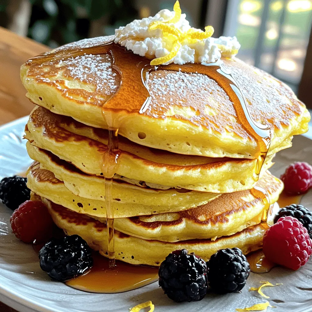 Lemon Ricotta Pancakes Lecker und Einfach Zubereiten