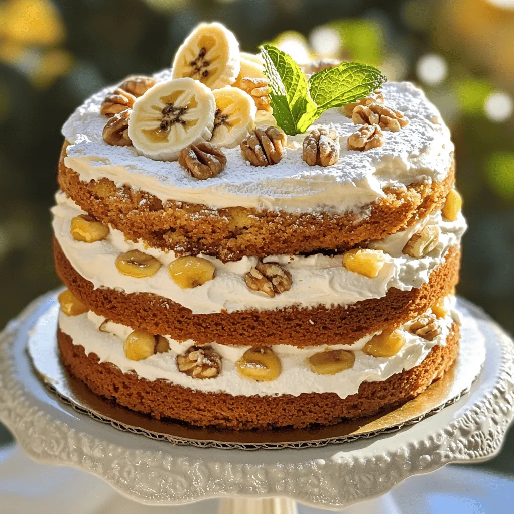 Um den Himmel auf den Teller zu bringen, brauchst du folgende Zutaten für den Heavenly Banana Walnut Cream Cake: