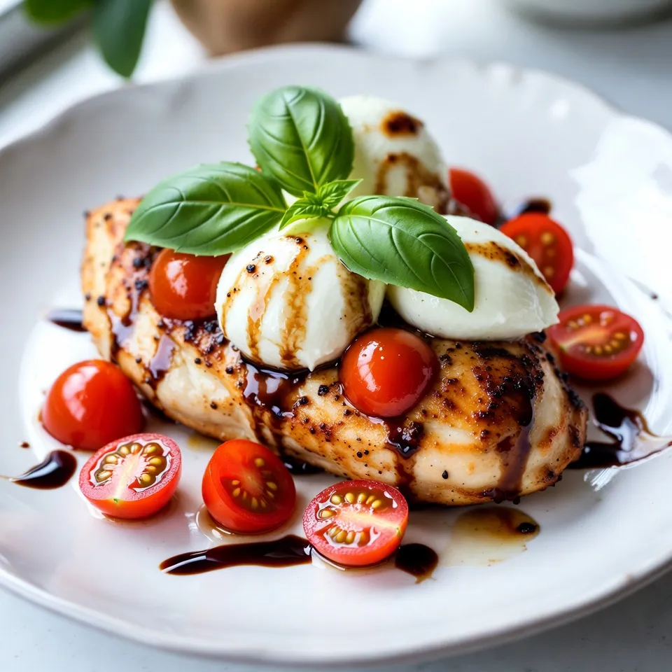 Balsamic Glazed Caprese Chicken Einfaches Rezept