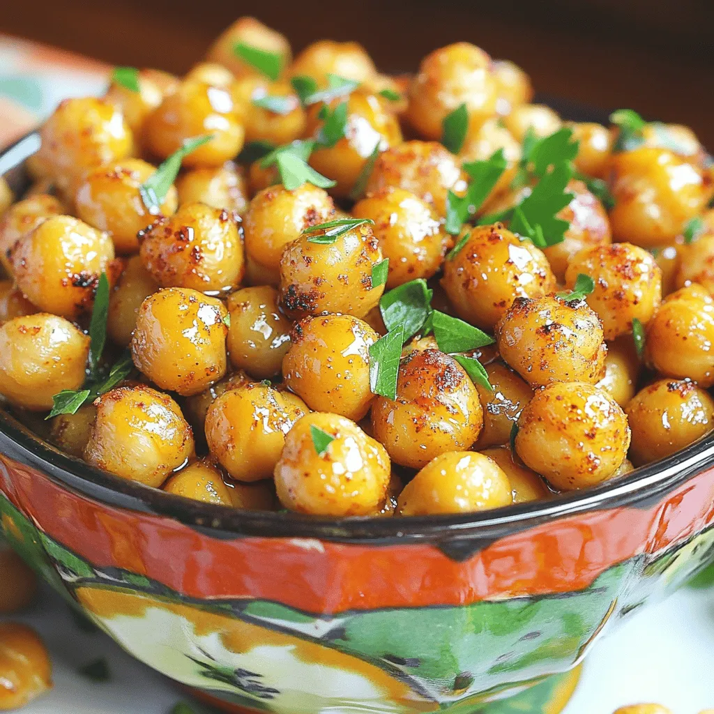 Süß und Würzig Geröstete Kichererbsen Einfache Snackidee