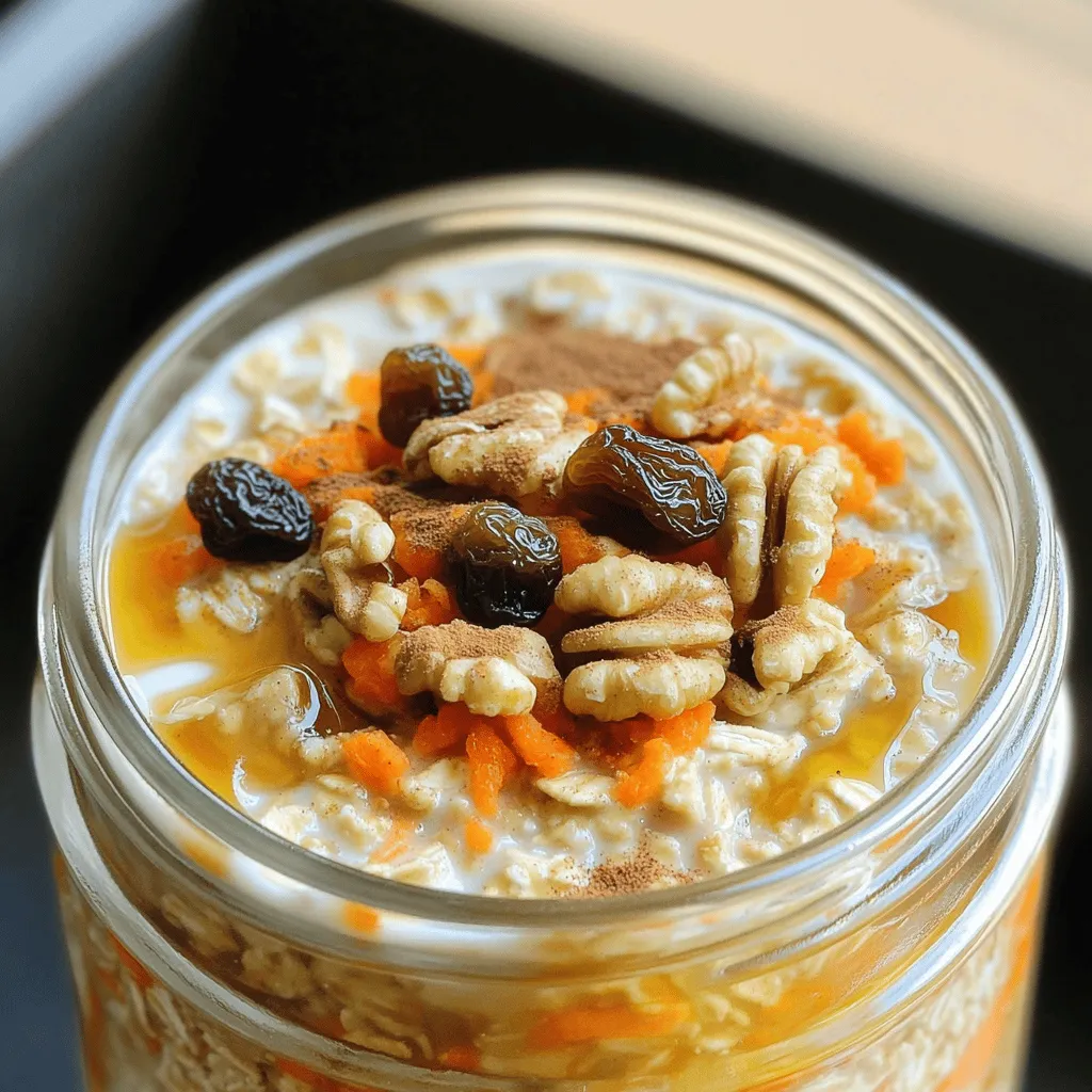 Karottenkuchen Overnight Oats Einfaches Frühstücksrezept