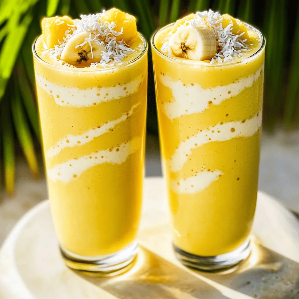 Pineapple Coconut Smoothie Frisch und Erfrischend