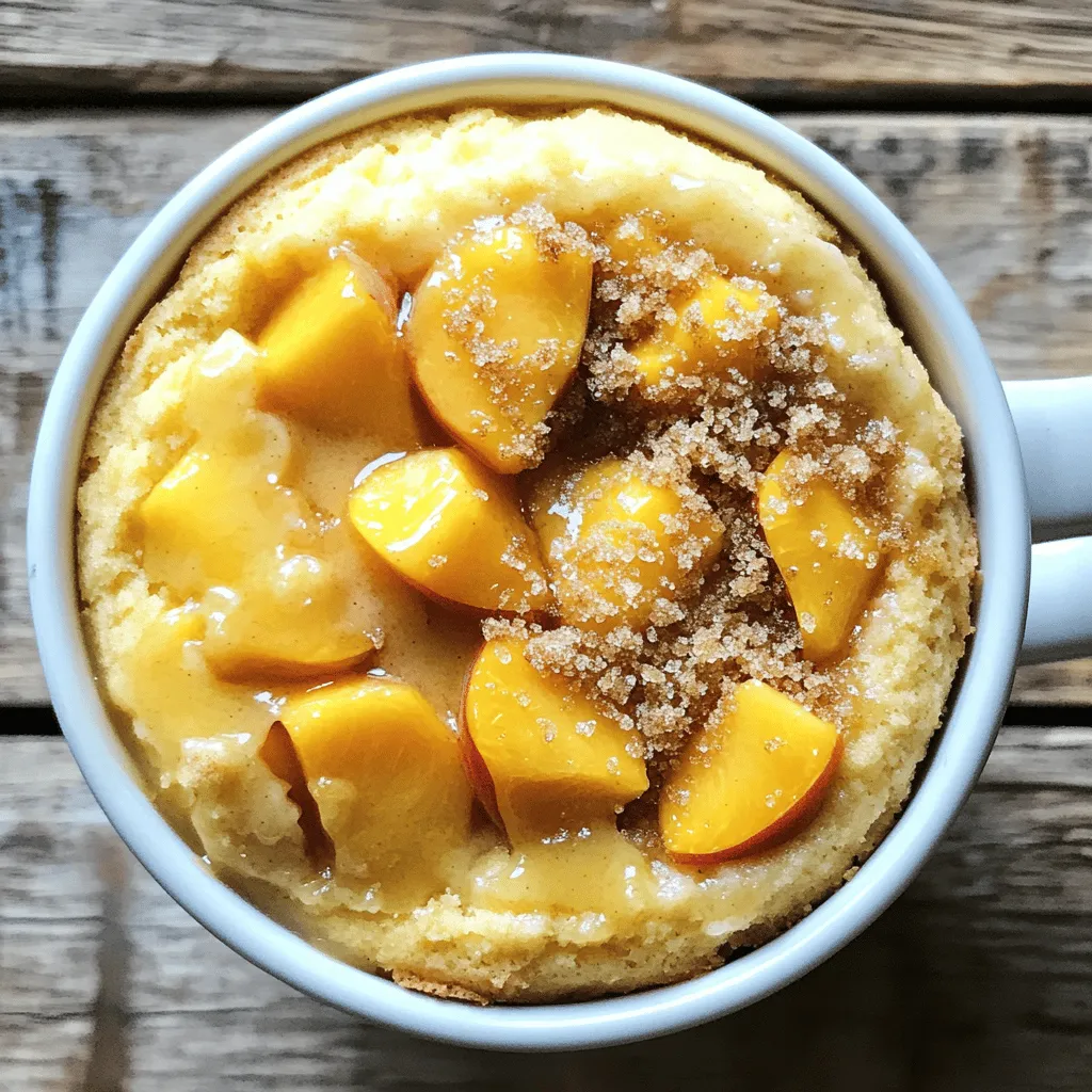 Peach Cobbler Mug Cake Schneller Genuss zu Hause