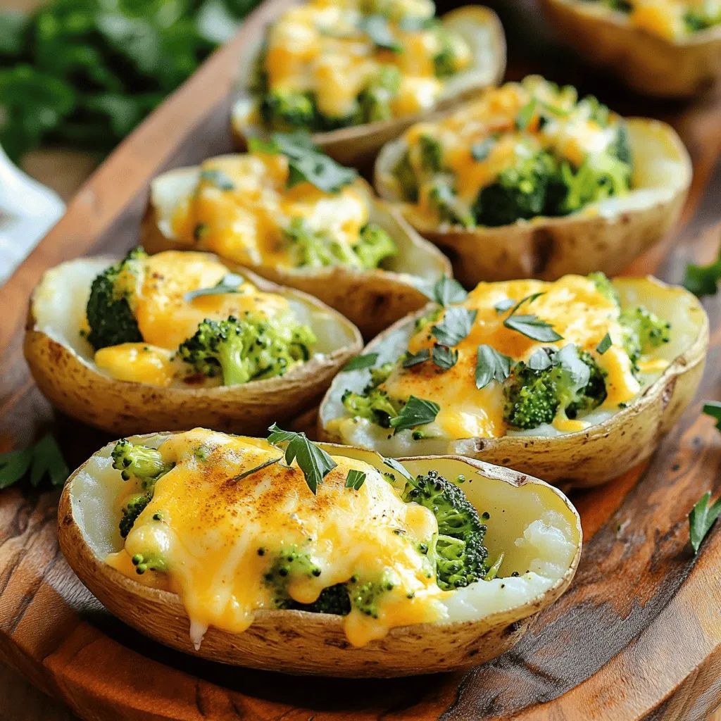 Cheesy Broccoli Cheddar Potato Skins köstlich genießen