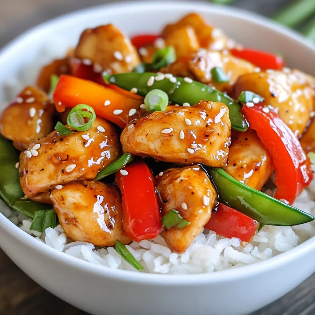 Honey Garlic Chicken Stir Fry Schnelles und Einfaches Rezept