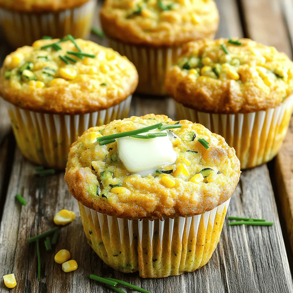 Zucchini Cornbread Muffins saftig und gesund genießen