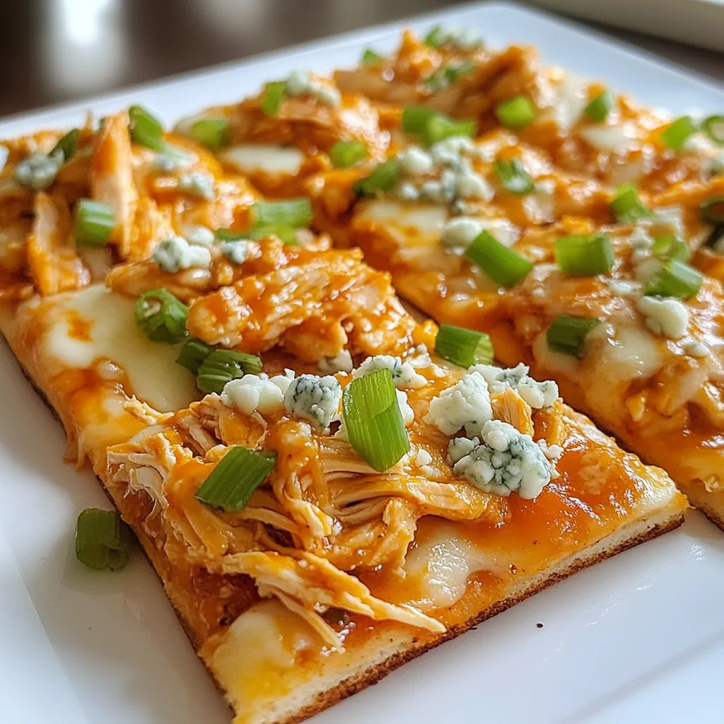 Buffalo Chicken Flatbread Einfache und köstliche Mahlzeit