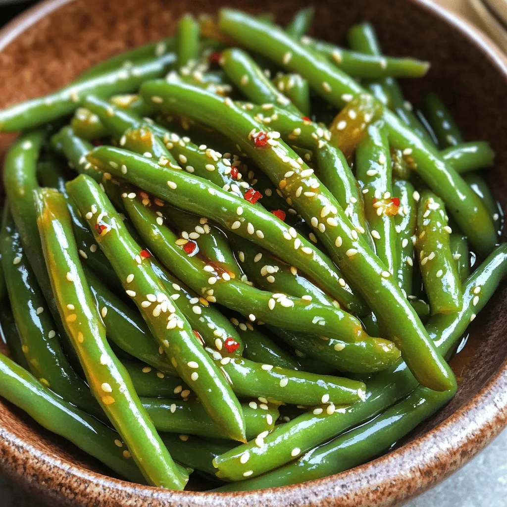 Honig Knoblauch Grüne Bohnen Einfaches und schnelles Gericht