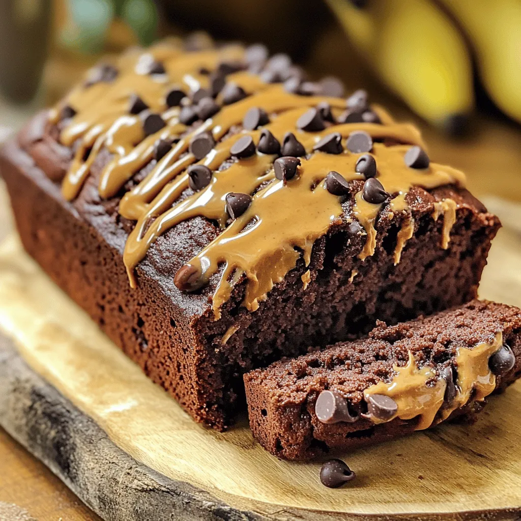 Schokoladen-Erdnussbutter-Bananenbrot köstlich genießen