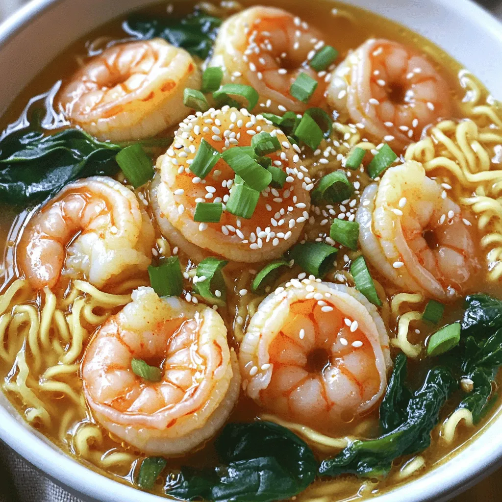 Minute Spicy Garlic Shrimp Ramen Schnell und Köstlich